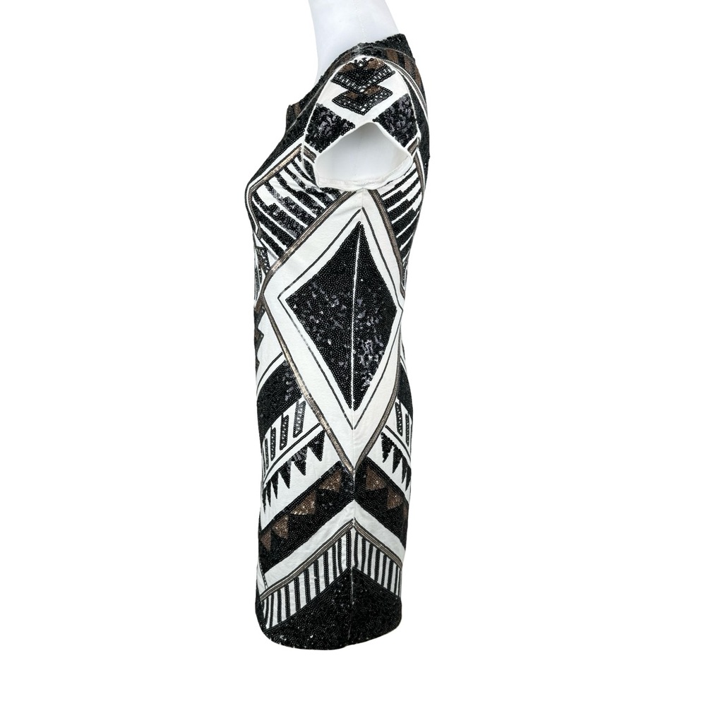 Express Art Deco Sequin Geometric Aztec Tribal Bodycon Cocktail Evening Dress - Picture 7 of 16